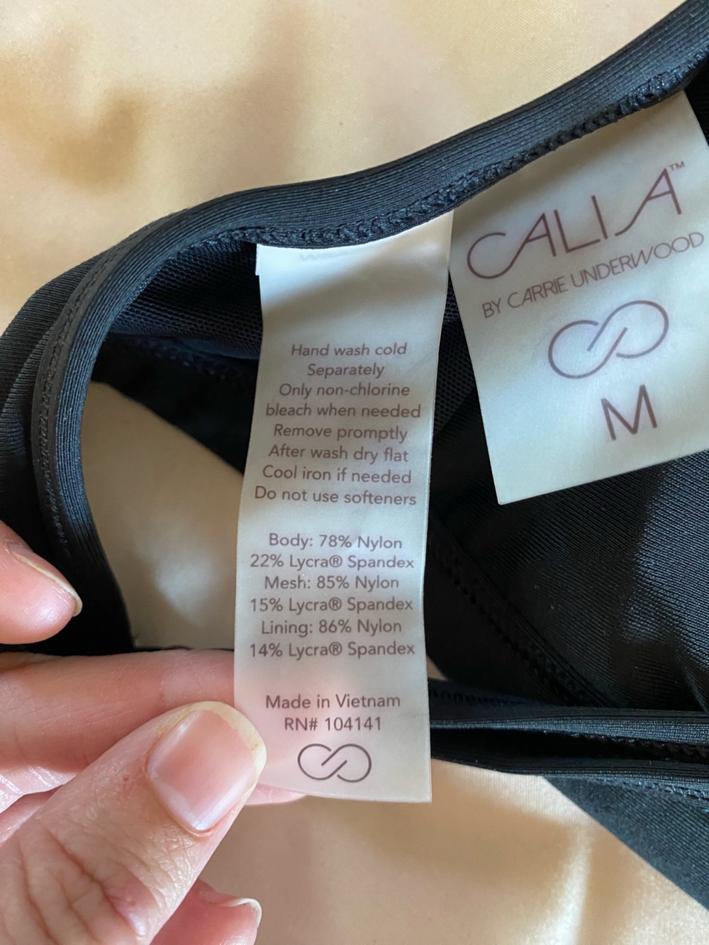 CALIA by Carrie Underwood Black Strappy Bikini Top - Picture 5 of 5